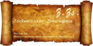 Zechmeister Zsuzsanna névjegykártya